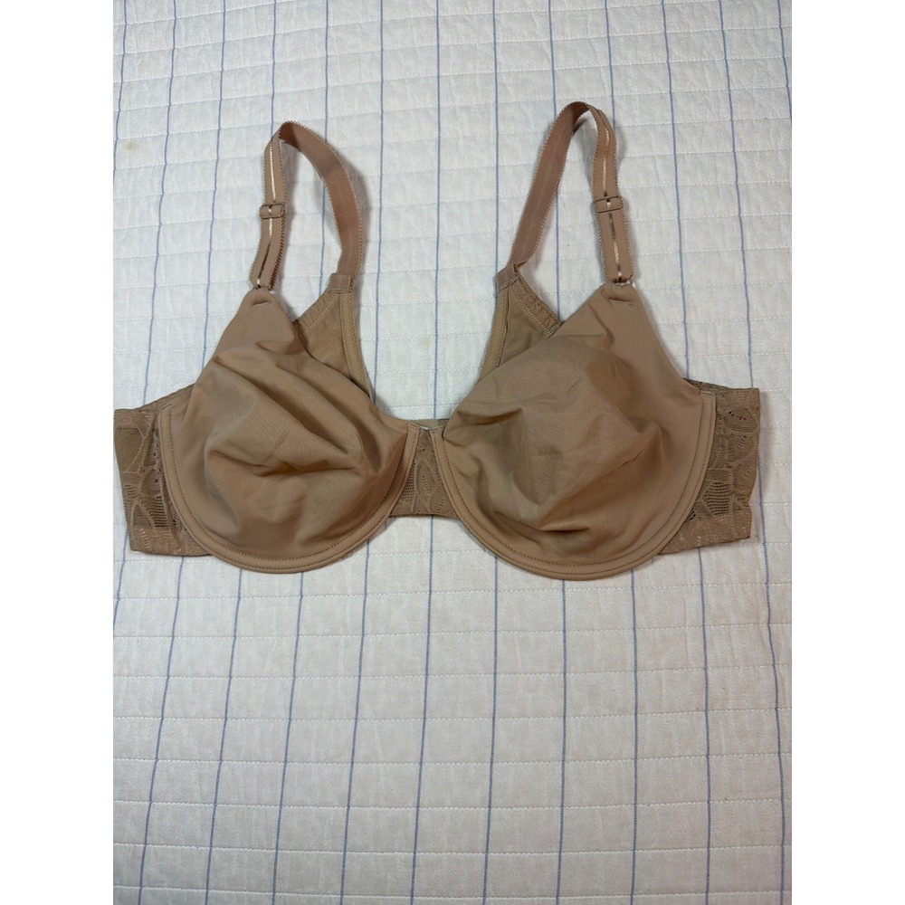 Olga by Warners No Side Effects Underwire Bra Tan Lace GK6631Z Womens 40C